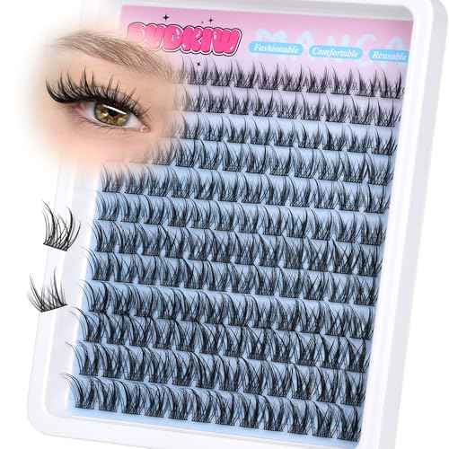 Wispy Lash Clusters Natural Lashes Clusters C Curl Eyelash Clusters Pesta?as Postizas Naturales Anime Cluster Eyelash Extensions 10-16mm DIY False Eyelashes 144Pcs Individual Lashes