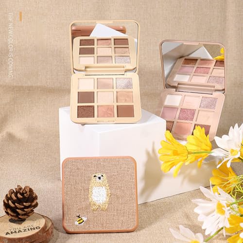 Grospe 9-Color Eyeshadow Palette - Matte, Shimmer & Glitter