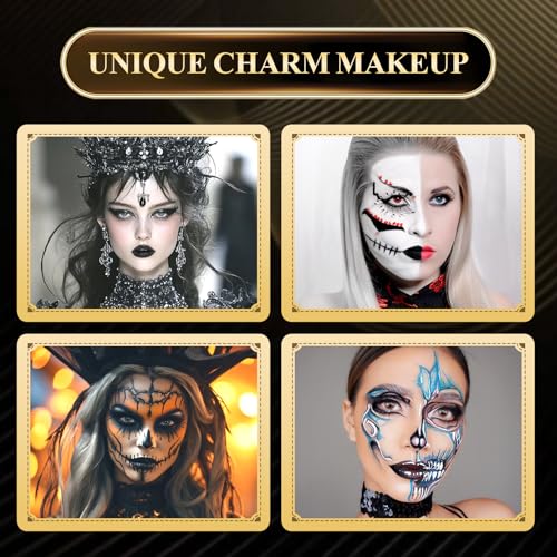 Black Lipstick Halloween Black Lip Liner & Gel Eyeliner Pencil,Matte black Lipstick Long Lasting Smudge Proof,Velvet Lip Gloss,Non Stick Cup,Suitable for Halloween Cosplay Goth Makeup