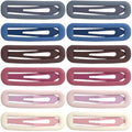 Metal Snap Hair Clips for Fine Hair, 12pc Set, 6 Colors