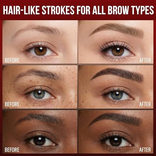 Essorall Brown 2-in-1 Microblading Eyebrow Pencil for Natural Fuller Brows