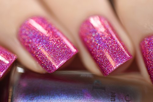 ILNP Paige Berry Pink Holographic Nail Polish