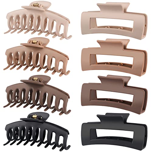 LuSeren Large Hair Claw Clips 4.3 Inch Matte Banana Clips