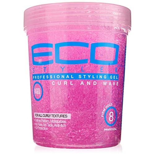 Ecoco Eco Style Hair Gel - Curl And Wave - Anti-Itch, Alcohol-Free Formula - Perfect Hold For Angled Or Tapered Sides - Ideal For Wavy Hair - No Flakes - Not Animal Tested - Moisturizes - 32 Oz