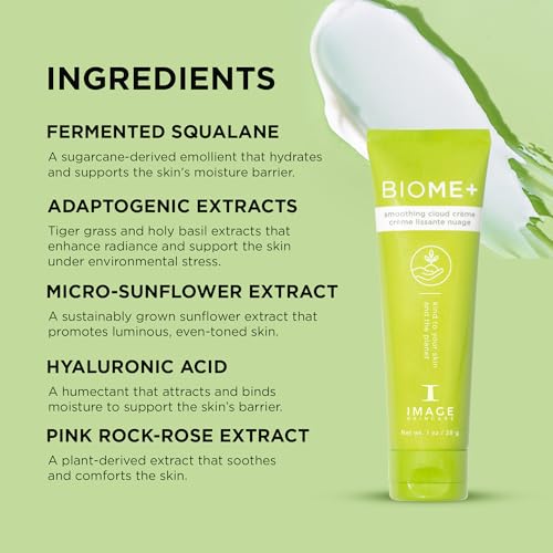 IMAGE Skincare, BIOME+ Smoothing Cloud Cr?me, Microbiome Friendly Face Night Cream, Supports Skin Moisture Barrier