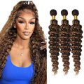 P4/30 Deep Wave Human Hair Bundles 18 20 22 Inch