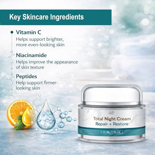 Total Night Cream with Vitamin C & Peptides | All Skin Types