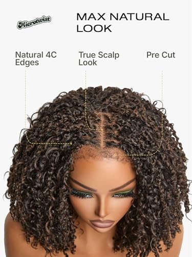 Frodio 12" Micro Twist Curly Lace Frontal Wig - Pre-Styled