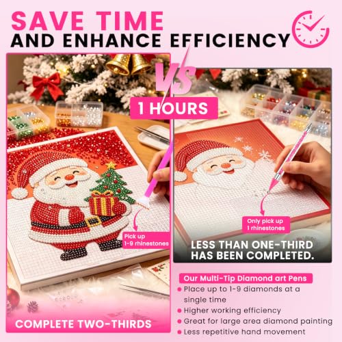 30 Pcs Diamond Painting Pen Set with Sorting Trays - Rhinestone Art Tools