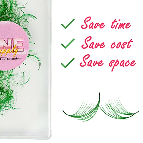 VNE 500 Fans Colorful Lash Extensions | Premade Volume Lash Extensions | Premade Mega Volume Fans | Colored Lash Extension | Russian Volume Eyelash Extensions |6D, Pink, C Curl, 14 mm