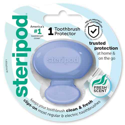 Steripod Clip-On Toothbrush Protector, Keeps Toothbrush Fresh and Clean, Fits Most Manual and Electric Toothbrushes, 1 Count
