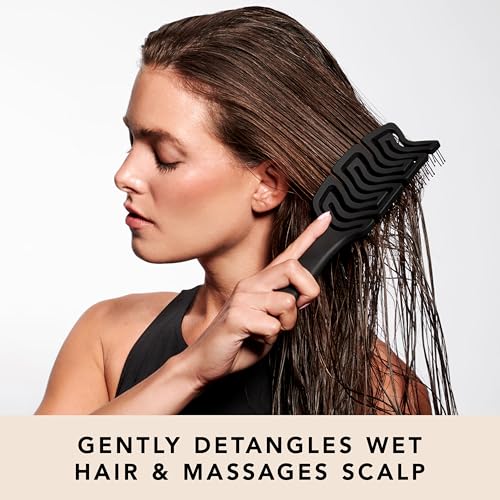 Detangling Massage Brush for Wet & Dry Hair - Ergonomic Paddle, Anti-Breakage