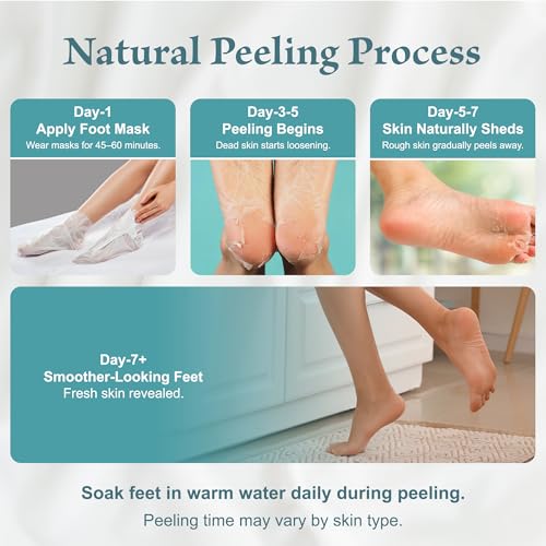 Exfoliating Foot Peel Mask 2-Pack for Dead Skin & Callus Removal