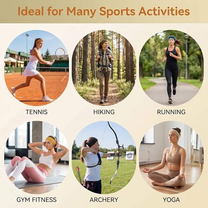12-Pack Wide Stretch Headbands for Women – Workout Yoga Hair Bands