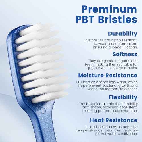 Fregum 8811W Extra Soft Toothbrushes for Adults, Periodontist Design Tapered Bristles for Sensitive Teeth and Receding Gums, 6 Count