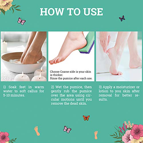 Maccibelle Salon Foot Pumice and Scrubber for Feet and Heels Callus and Dead Skins, Safely and Easily Eliminate Callus and Rough Heels (Pack of 1)