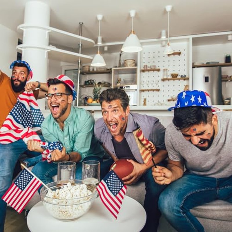 10 Sheets American Flag Temporary Tattoos for Soccer Fans