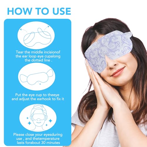 XPCARE 48 Pack Self-Heating Steam Eye Mask for Dry Eyes