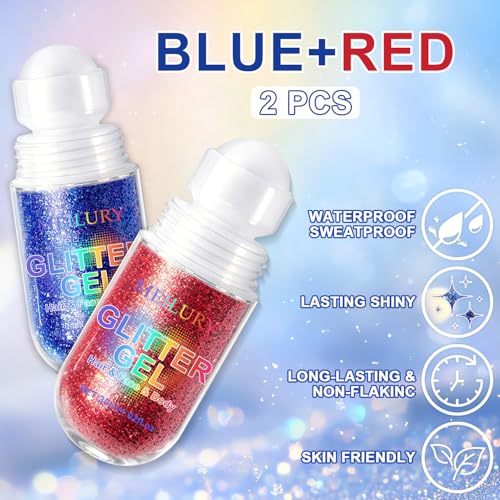 Roll-On Body Glitter Gel - Holographic Chameleon Shimmer