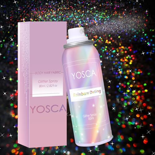Yosca Body Glitter Spray 80ml Holographic Silver