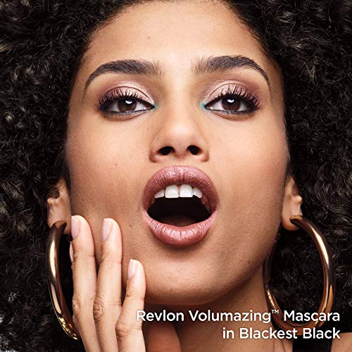 Revlon Volumazing Waterproof Mascara, Oversized Brush for Thick, Fluffy, Fanned-Out Eye Lashes, Long Lasting, Blackest Black (951), 0.3 oz