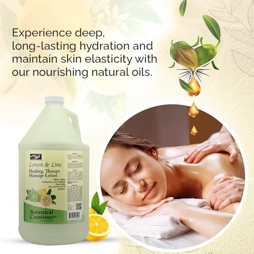 PRO NAIL - Healing Therapy Massage Lotion, Lemon Lime - Refreshing and Revitalizing - 128Oz