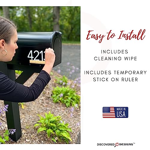 Discovered Designs – Premium Individual 3D Acrylic Mailbox Number – Self Stick – Long Lasting – Weatherproof – Made in USA (Black 3 inch, Number 9)