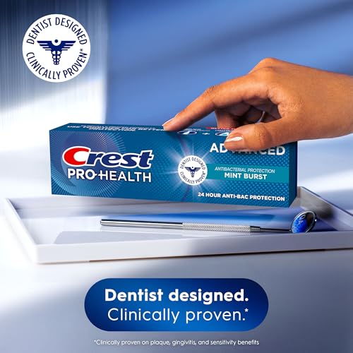 Crest Pro-Health Advanced Antibacterial Toothpaste, Mint Burst - 5 oz (4 Pack)