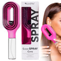 2-in-1 Hair Brush with Water Spray Detangler for Curly Hair