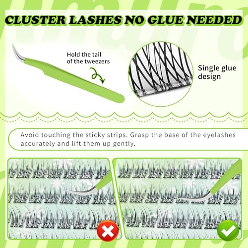 Self Adhesive Eyelashes 10-14mm Mixed Lengths 120Pcs