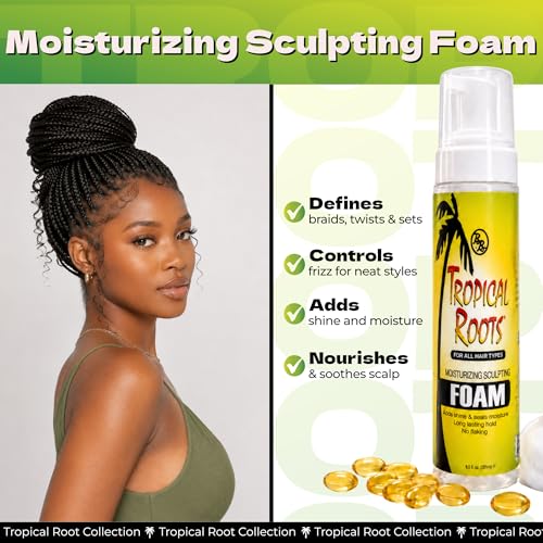 Bronner Bros Tropical Roots Moisturizing Sculpting Foam 8.5oz
