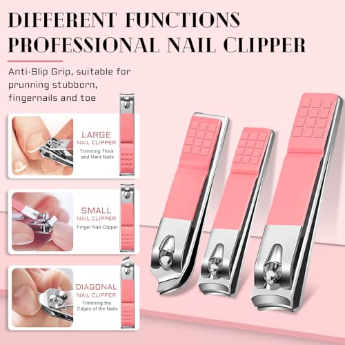12-Piece Manicure Pedicure Set with Leather Case for Nail Care