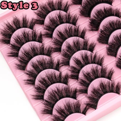Wispy Mink Lashes 21 Pairs Mixed 14-18mm 3D Volume Cat Eye