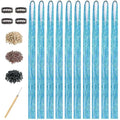 Blue Hair Tinsel Kit, 48 Inch 4000 Strands with Tools