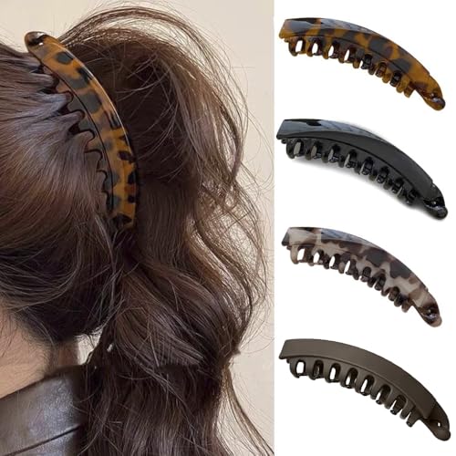 Banana Hair Clips for Women - 4 Pack Claw Clips