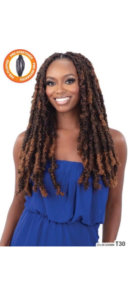 Freetress Braids 3X PRE FLUFFED WATER POPPIN TWIST 28 (3-PACK, 1B)