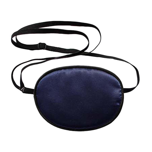 HugeDE Soft Comfortable Silk Pirate Eye Patch for Adults Lazy Eye Amblyopia Strabismus Deep Blue