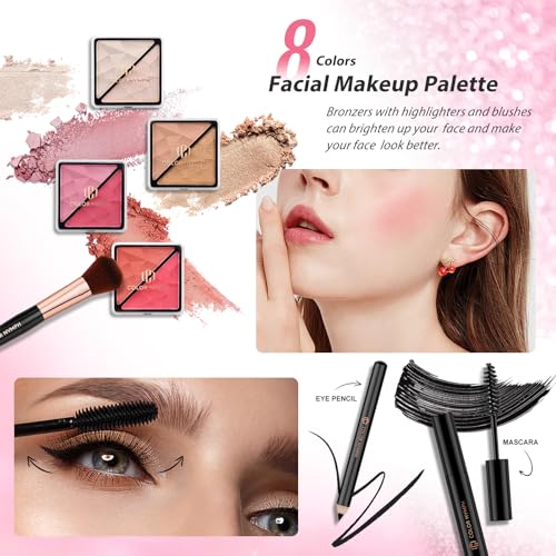 Color Nymph Makeup Kit for Teens - 24pc Set with Train Case