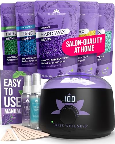 Tress Wellness At-Home Waxing Kit with Digital Warmer