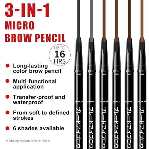 3-in-1 Microblading Eyebrow Pencil - 0.1mm Ultra-Fine Tip
