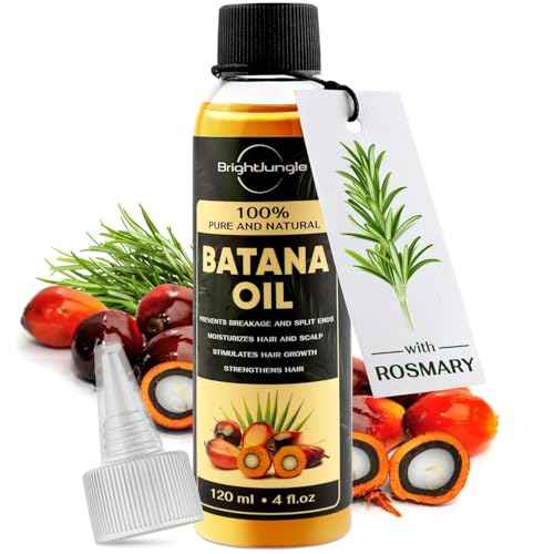 Batana & Rosemary Oil for Hair Growth - 100% Pure Organic Blend (4 FL OZ) - with Scalp Massager & Applicator - Dr. Sebi Inspired Formula - For Men & Women