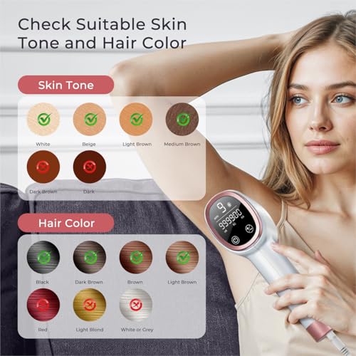 IPL Laser Hair Removal Device for Whole Body, Painless & Long-Lasting Results