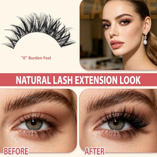 LAVONE Lash Clusters Kit 144pcs D Curl DIY Eyelash Extensions