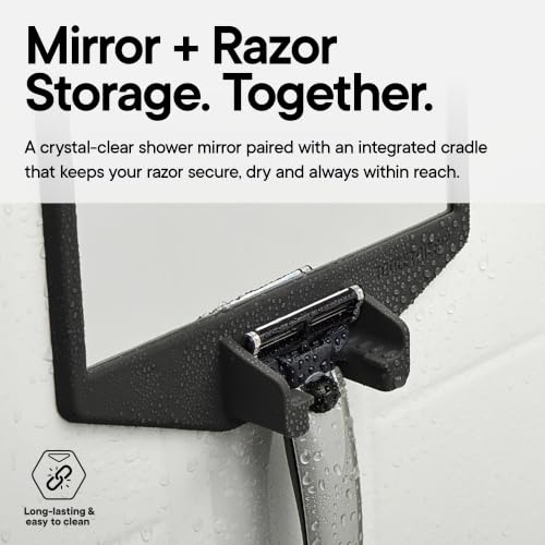 Joseph Fog-Free Shower Mirror with Razor Holder