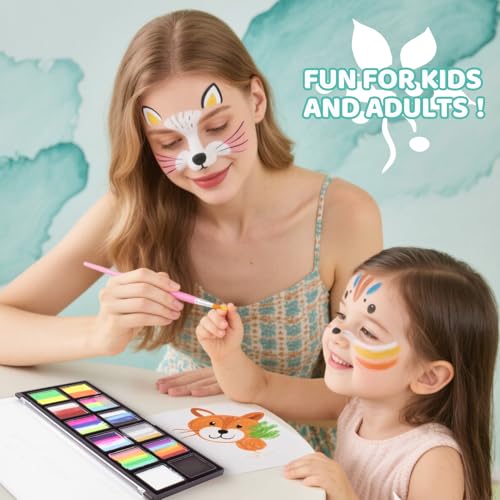Face Paint Kit for Adults | Split Cake Water-Activated Palette