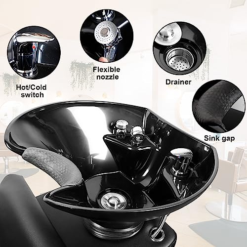 Polar Aurora Backwash Shampoo Chair with Adjustable Bowl