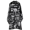 AIHOPESTO Black Waterproof Barber Cape for Men - 63.8 x 55.9 Inches, Hair Cutting & Styling Cape