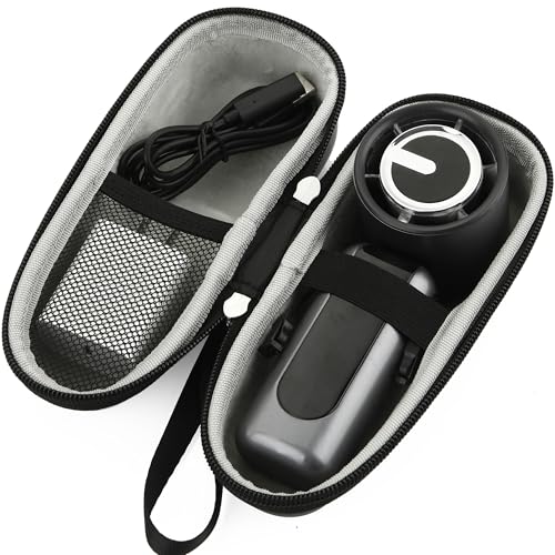 Hard Travel Case for Braun Series 1/Series3/ Series 5/ Series 7/ Series 9 Philips Series S1000/S3000/S5000/S7000/S9000 Razor Shaver,JISULIFE Handheld Fan Pro1S/ F8X/F8/FA55 (Black zipper tape)