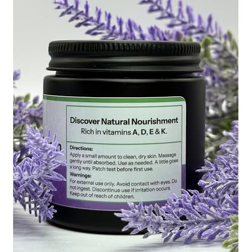 Outdoor Tallow Cream: Lavender | 100% Grass-Fed & Finished Beef Tallow Moisturizer with Organic Jojoba Oil | Deeply Nourishing | All-Natural Skin Cream for Outdoor & Dry Skin (4oz)