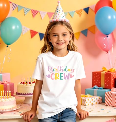 Girls Birthday T-Shirt | Toddler Party Tops 5-9 Year Old